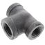 3/8" X 3/8" X 1/2" Black Tee, Class 150