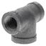3/8" X 3/8" X 1/2" Black Tee, Class 150