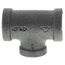 3/8" X 3/8" X 1/4" Black Tee, Class 150