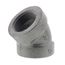 1-1/2" Black Cast Iron Steam 45° Elbow, Class 125