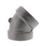1-1/2" Black Cast Iron Steam 45° Elbow, Class 125