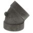 1" Black Cast Iron Steam 45° Elbow