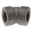 1/2" Black Cast Iron Steam 45° Elbow, Class 125