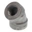 1/2" Black Cast Iron Steam 45° Elbow, Class 125