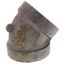 2-1/2" Black Cast Iron Steam 45° Elbow, Class 125