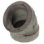 2-1/2" Black Cast Iron Steam 45° Elbow, Class 125