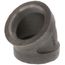 3" Black 45° Cast Iron Steam Elbow, Class 125