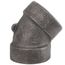 3/4" Black Cast Iron Steam 45° Elbow, Class 125