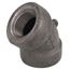 3/4" Black Cast Iron Steam 45° Elbow, Class 125