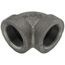 1-1/2" Black Cast Iron 90° Elbow, Class 125