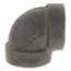 3" x 1-1/4" Black Cast Iron Steam 90° Elbow, Class 125
