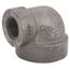 1" x 1/2" Black Cast Iron Steam 90° Elbow, Class 125
