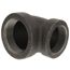 2-1/2" x 1" Black Cast Iron Steam 90° Elbow, Class 125