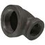 2-1/2" x 1-1/2" Black Cast Iron Steam 90° Elbow, Class 125