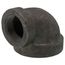2-1/2" x 1-1/2" Black Cast Iron Steam 90° Elbow, Class 125