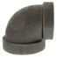 2-1/2" x 1" Black Cast Iron Steam 90° Elbow, Class 125