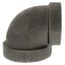 2-1/2" x 2" Black Cast Iron Steam 90° Elbow