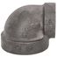 2" x 1-1/4" Black Cast Iron Steam 90° Elbow, Class 125