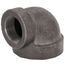 2" x 1-1/4" Black Cast Iron Steam 90° Elbow, Class 125