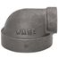 2" x 1/2" Black Cast Iron Steam 90° Elbow, Class 125