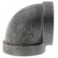 3" Black Cast Iron Steam 90° Elbow