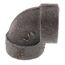 3/8" Black Cast Iron Steam 90° Elbow, Class 125