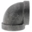5" Black Cast Iron Steam 90° Elbow