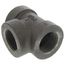 1" Black Cast Iron Steam Tee, Class 125