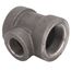 1-1/2" x 1-1/2" x 1" Black Cast Iron Steam Tee, Class 125