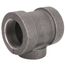 1-1/2" x 1-1/2" x 1" Black Cast Iron Steam Tee, Class 125