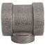 1-1/2" x 1-1/2" x 1" Black Cast Iron Steam Tee, Class 125