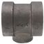 1-1/2" x 1-1/2" x 3/4" Black Cast Iron Steam Tee