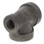1-1/2" x 1-1/4" x 1-1/2" Black Cast Iron Steam Tee, Class 125