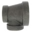 1-1/2" x 1/2" x 1/2" Black Cast Iron Steam Reducing Tee