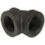 1-1/2" x 3/4" x 1-1/2" Black Cast Iron Reducing Tee