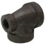 1-1/2" x 3/4" x 1-1/2" Black Cast Iron Reducing Tee