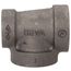 1-1/4" x 1" x 1-1/4" Black Cast Iron Steam Tee, Class 125