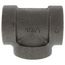 1" Black Cast Iron Steam Tee, Class 125