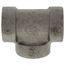 1/2" Black Cast Iron Steam Tee, Class 125