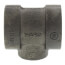 1/2" x 1/2" x 1/4" Black Cast Iron Steam Reducing Tee