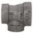 1" x 1/2" x 1/2" Black Cast Iron Steam Tee, Class 125