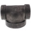 1" x 1" x 1-1/2" Black Cast Iron Steam Reducing Tee