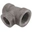 1" x 3/4" x 3/4" Black Cast Iron Steam Tee, Class 125