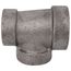 1" x 3/4" x 3/4" Black Cast Iron Steam Tee, Class 125