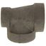 2-1/2" x 1-1/4" x 2-1/2" Black Cast Iron Steam Tee, Class 125
