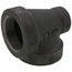 2" x 1-1/2" x 2" Black Cast Iron Steam Tee, Class 125