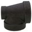 2" x 1-1/2" x 2" Black Cast Iron Steam Tee, Class 125