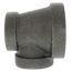2" x 1" x 1-1/2" Black Cast Iron Steam Reducing Tee, Class 125