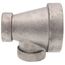 2" x 1" x 1" Black Cast Iron Steam Tee, Class 125