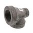 2" x 1" x 2" Black Cast Iron Steam Tee, Class 125